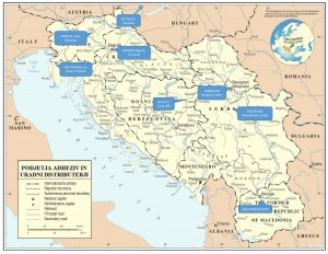 Zemljevid bivša YU _ Distributerji Adheziva 2025